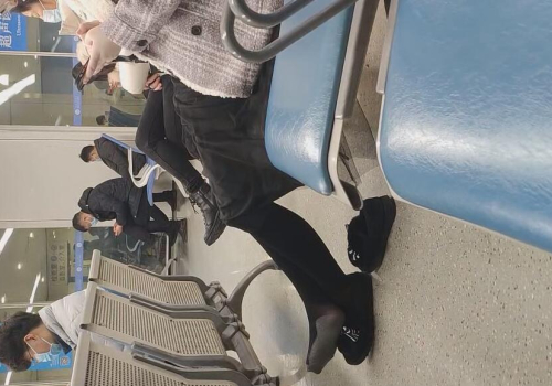  Her black stockings looked very special