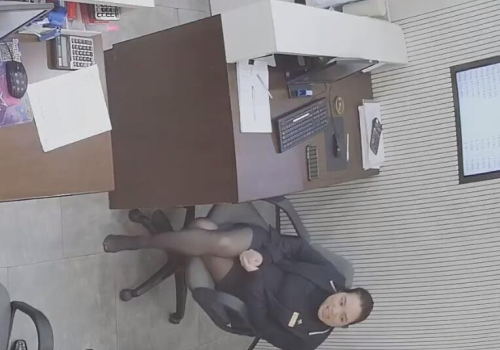 Get more closer to her dangling shoeplay feet 18